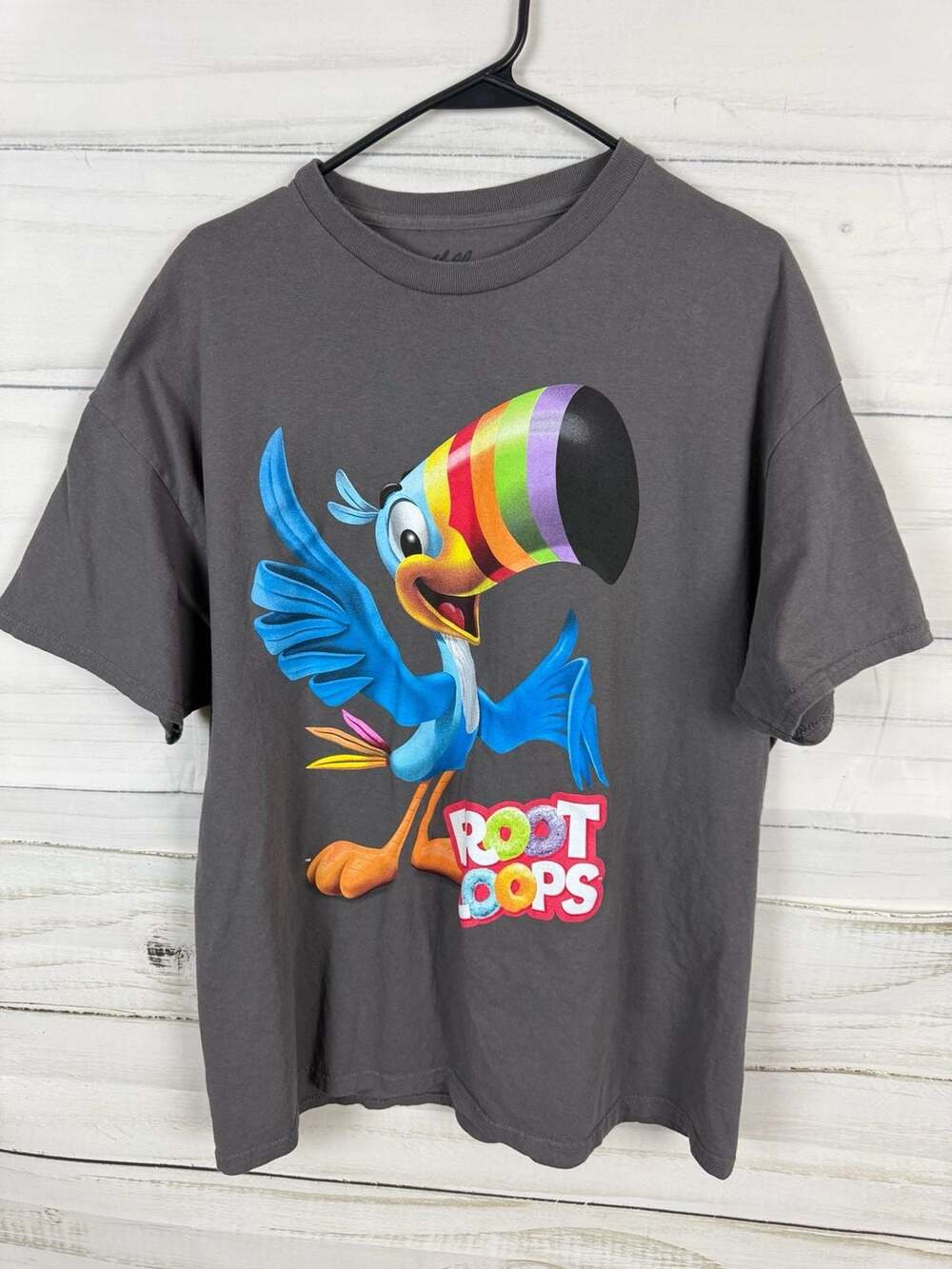 Kellogg's Froot Loops Toucan Sam Charcoal Graphic T-Shirt